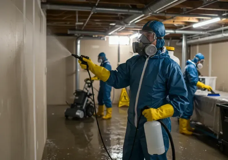 Basement Sanitization and Antimicrobial Treatment process in Theodore, AL